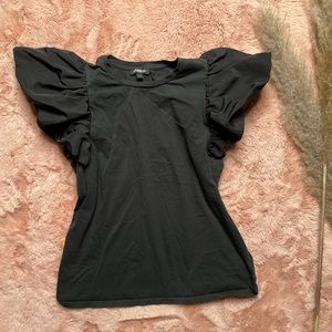 Express ruffle sleeve top size M